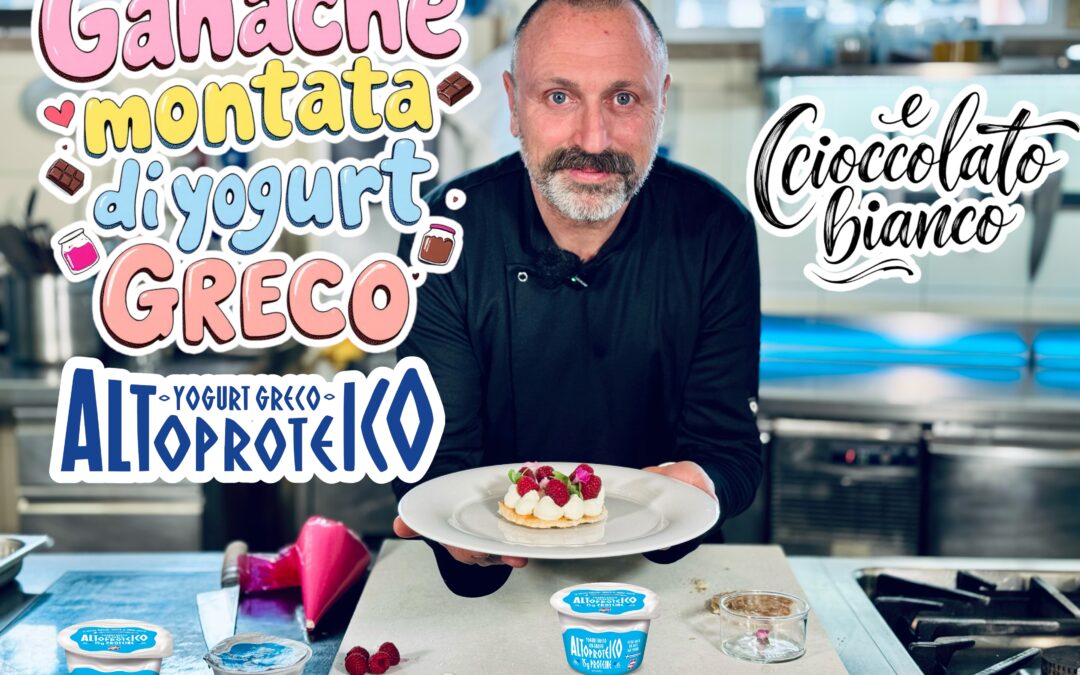 GANACHE MONTATA DI YOGURT GRECO ALTOPROTEICO E CIOCCOLATO BIANCO